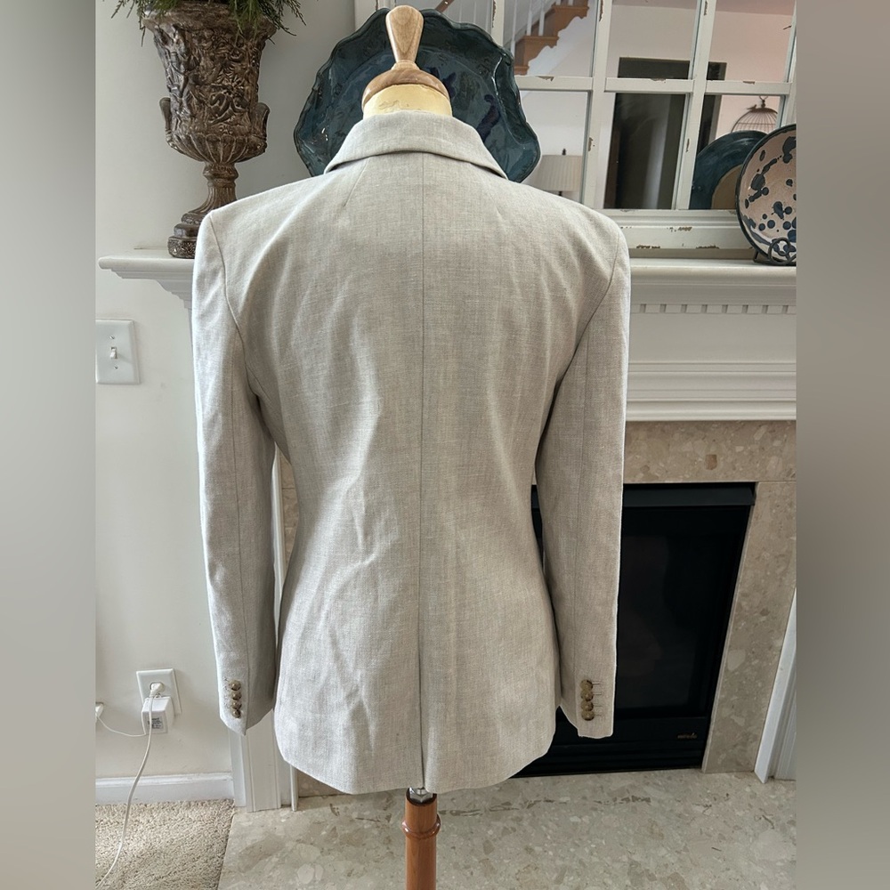 J Crew Alexandra Flax Ivory Linen Blazer - Picture 9 of 14